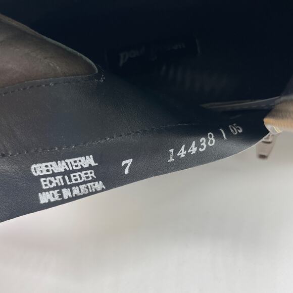 Paul Green Women's Stock Heel Boston Booties Fango Nubuck UK 7 US 9.5 - Picture 6 of 8